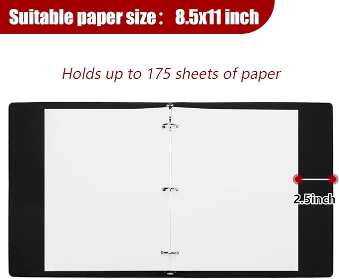 Vienrose 3 Ring Binder 1 Inch Round Rings with Linen Fabric Cover, Fits 8.5 x 11 Inch Paper, Durable Organizer for School, Office, Home, Recipes (2 Pack,Grey)
