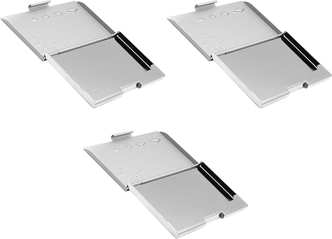 Stephanie Imports Set of 3 Slim & Minimalist Metal Business Card Holder Unisex Case (Silver Asteroid)