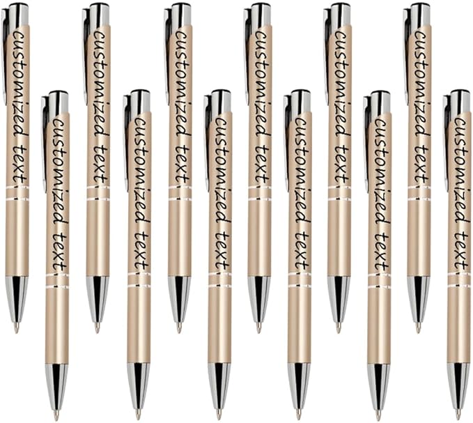Yucold Customized ballpoint pens in bulk, personalized ballpoint pens with free engraving, for use in companies, enterprises, graduation anniversaries (Rose gold,78)
