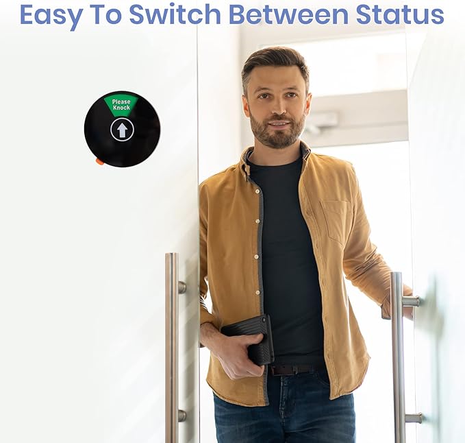 Out of Office Sign for Door - 5 Options Status Private, In a Meeting, Do Not Disturb, Working Remotely, In Out Available and Away