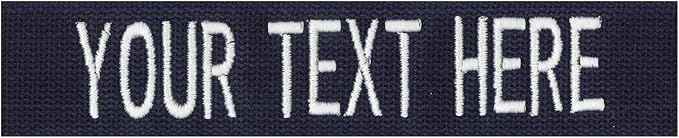 Custom Uniform Name Tapes Solid Colors. Made in The U.S.A. Ships Under 24 Hours. Blue Webbing, 5 Inch Hook Fastener (Uniform Ready Fastener)