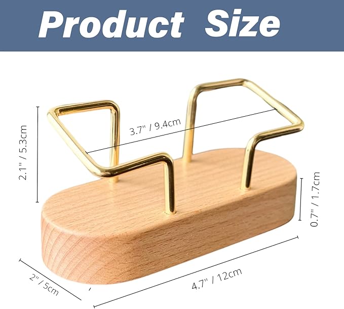 HJX Custom Business Card Holder Desk-Personalized Engraved Wooden Business Card Case Holder, Customized Name Logo Business Card Display Gifts for Men Women (Style2-White)