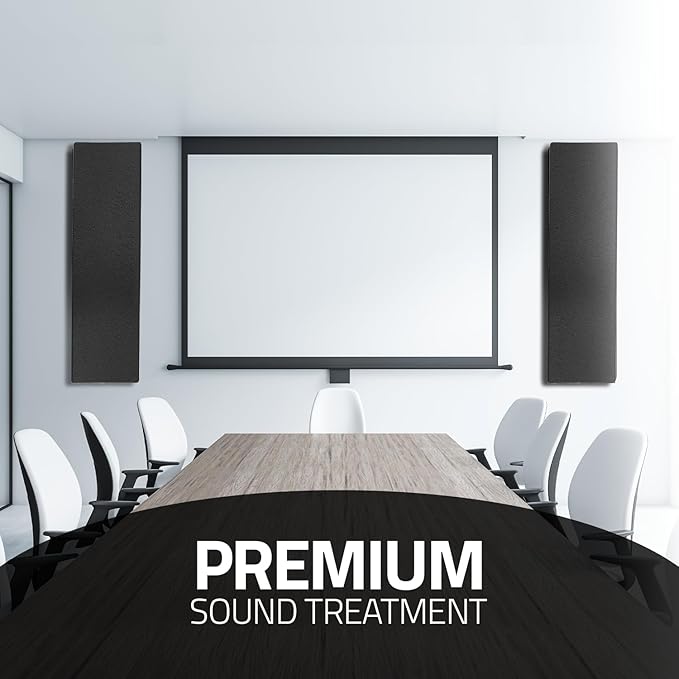 Tönnen Acoustic Panel White | Fiberglass 2-pack | Professional sound absorbing Panel | Decorative sound proof panel | wall panel (36x13x2 in) - White
