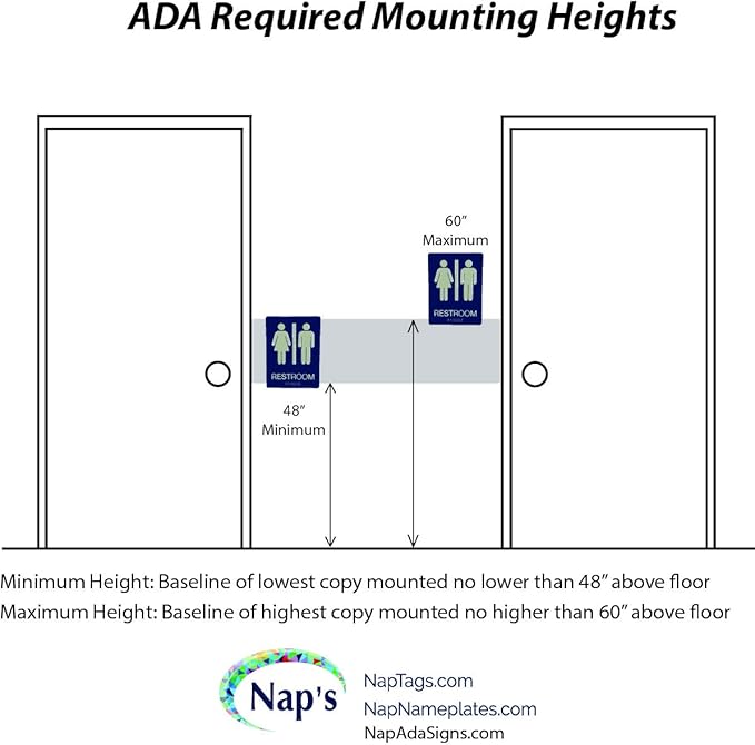 ADA Compliant Exit Sign with Braille (6" x 3" Grey)