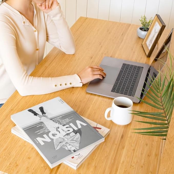 FLEXISPOT EN1 Bamboo Standing Desk, 48 x 24 Inches Whole-Piece Electric Height Adjustable Desk (Black Frame + Bamboo Top, 2 Packages)