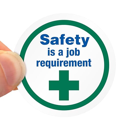 SmartSign Safety is a Job Requirement Pack of 5 Hard Hat Labels | Retro-Reflective, 2" Circle