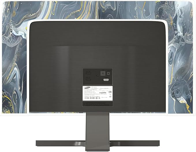 Baocicco Gray Gold Marble Waterproof 50, 51, 52 Inch TV Dust Cover Anti-Static Dustproof Protective Aesthetic Texture Screen TV Covers Full Body Cover for Television Screen Desktop PC LED LCD OLED
