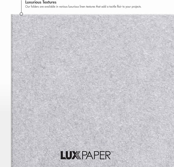 LUXPaper 9.5" x 12" Certificate Holders | Silver Metallic | 105lb. Cover | 250 Qty