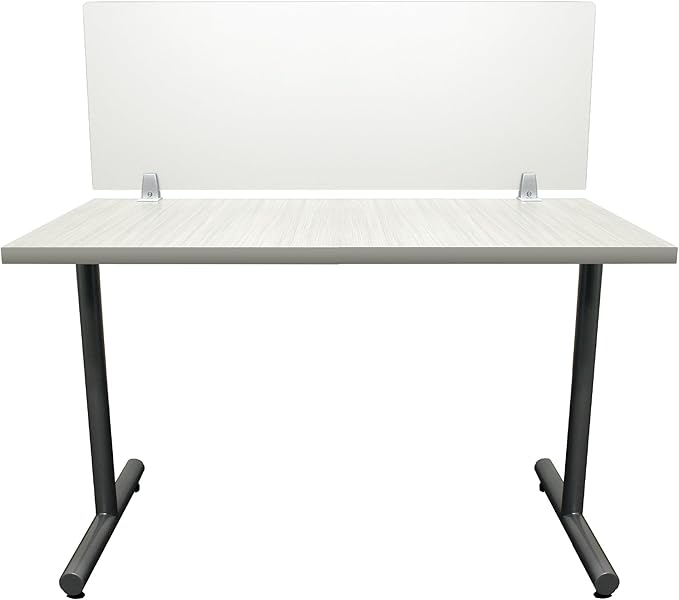 OBEX Clear Acrylic Desk Mounted Privacy Panel, 18" x 30", Clear