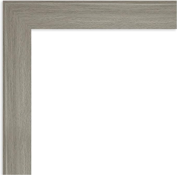 Amanti Art Grey Framed Magnetic Board 16x28 Small Vision Board for use with Magnets, 100% Metal Sheet to Display Items as Office Decor or for Home Organization in mudroom, Kitchen or Kids Room