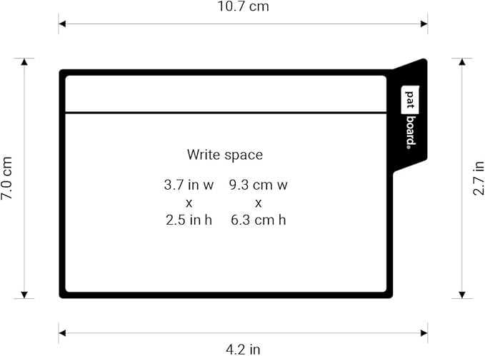 PATboard Scrum Board and Kanban Board - 16 Task Cards Medium - with nanocups® for Glass - Black