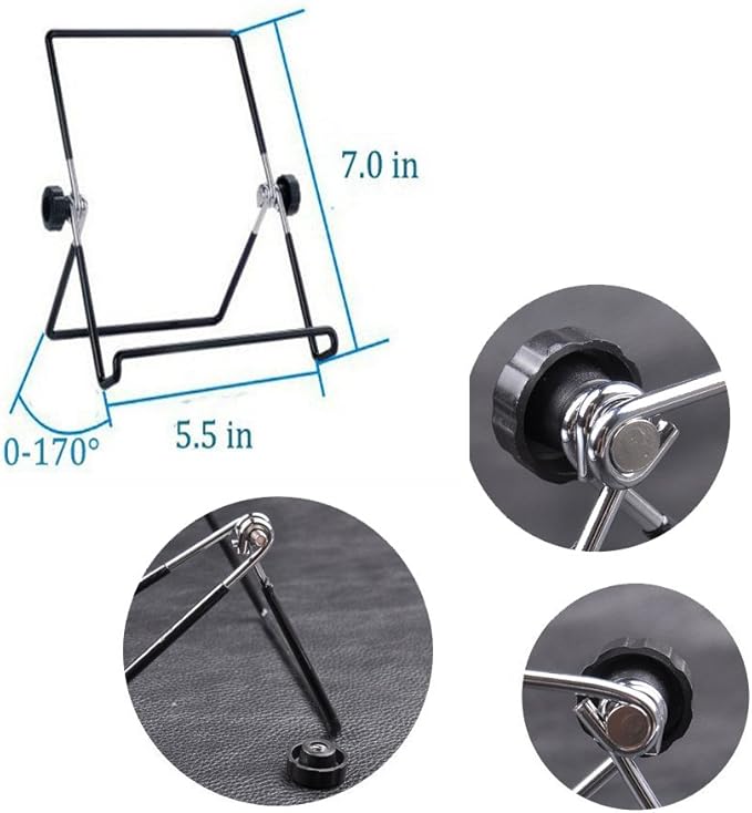 MOACC Tablet Holder Stand, Universal Multi-Angle Non-Slip Adjustable Holder Cradle for 9-12.9 inch Tablet PC, Pad (Black)