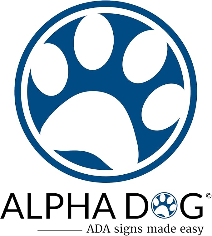 ALPHA DOG SIGNS Custom Projecting Hallway Sign, 4"x12" Double-Sided Business Plaque Left Arrow, Personalized Indoor Outdoor Wayfinding, Easy Install, Durable, Made in USA (Black)