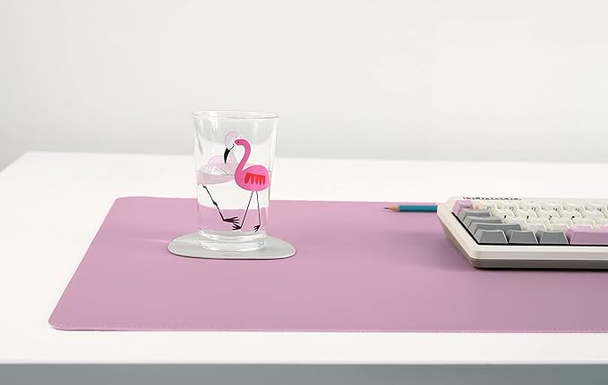 NODITO Dual-Sided Leather Desk Pad,Blotter for Laptop Computer,Mouse Pad,Writing,Drawing,Arts and Craft Mat (17"x24", Lilac)