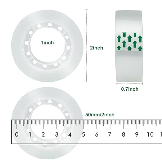 JACMD 24 Rolls Clear Tape, Transparent Tape Refills, Gift Wrap Tape 3/4 * 1000 inch for Gift Wrapping for Office, Home, School
