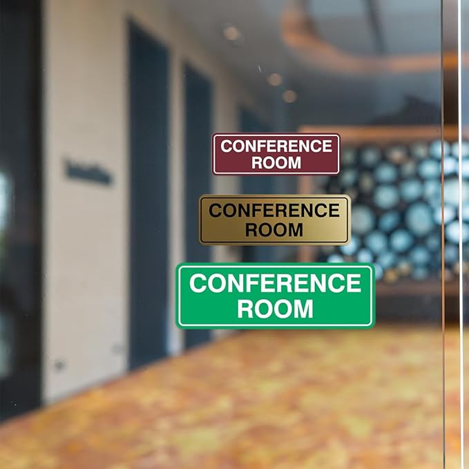 Standard Conference Room Sign - Lt Gray - Small 10 Pack