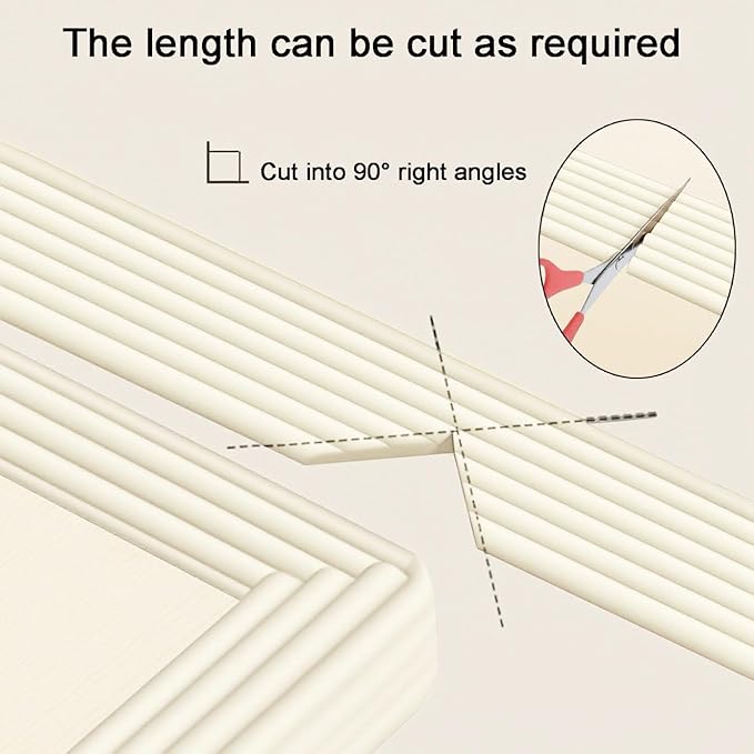 OYKSHDF Proof Edge Corner Protector, 2pcs 78.7in/200cm Furniture Safety Bumpers Guard Padding, Soft NBR Rubber Foam Adhesive Cushion, Fireplace Cabinets Table Desk Edges & Sharp Corners (Beige)