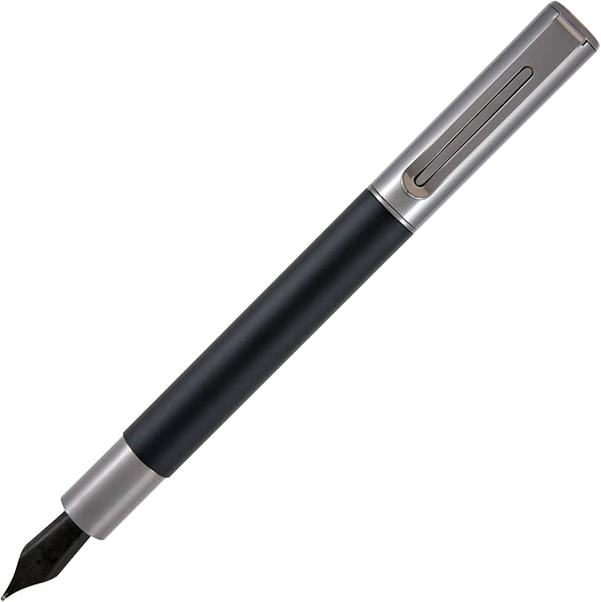 Monteverde USA Ritma Fountain Pen in Black – Extra Fine Nib Precision JoWo Stainless Steel Refillable Ink Cartridge/Converter – Ideal for Professionals & Artists