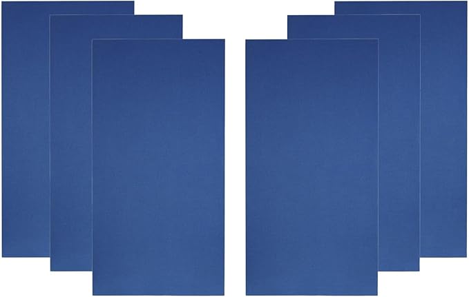 ATS Acoustics Home Office Residential Acoustic Treatment Room Kit Sound Absorbing Acoustic Panel 6 Pack for 50-100 Sq Ft (Deep Ocean)