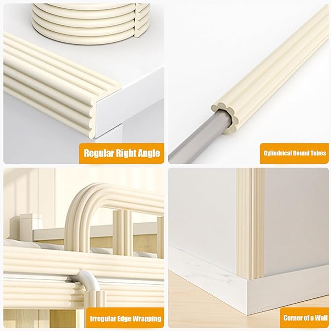 Soft Extra-Wide Edge Protector for Baby, 6.5ft Baby Proofing Edge Guards Padding Self-Adhesive Double Sided Tape,Proof Foam Padding for Sharp Edges, Table, Desk, Furniture Light Green