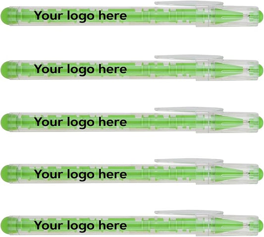 Custom Maze Ballpoint Pens – Personalized Puzzle Pens with Logo/Text – Promotional Pens for Events, Schools, Trade Shows – Fun Interactive Design (Green, 150 Count, Pack of 1)