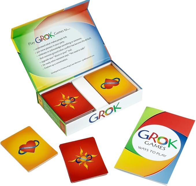 GROK Conversation Cards & Empathy Games - 20 Games to Teach Empathy, Emotional Intelligence, & SEL Skills for Families, Classrooms & Couples