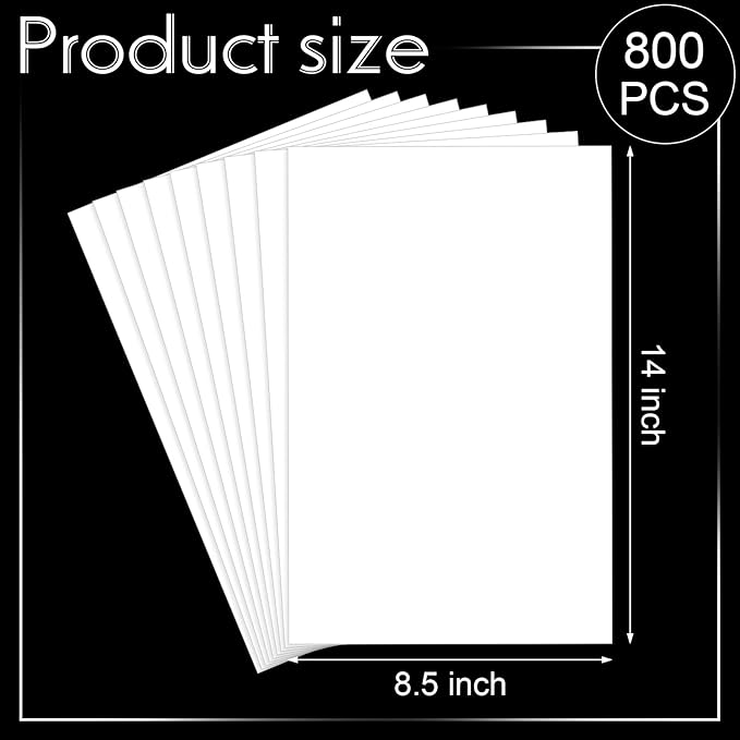 Mepase 800 Sheets Legal Size Cardstock 8.5" X 14" White Paper, 65lb Card Stock Legal Size Printer Paper for Menus Printing, Documents, Programs, Business, Invitations, Diy Cards