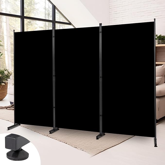 Room Divider 6FT Single Panel Privacy Screen, 102'' Wide Fabric Indoor Room Divider Wall Divider for Room Separation, Portable Room Partitions and Dividers Freestanding Temporary Wall Room Separators
