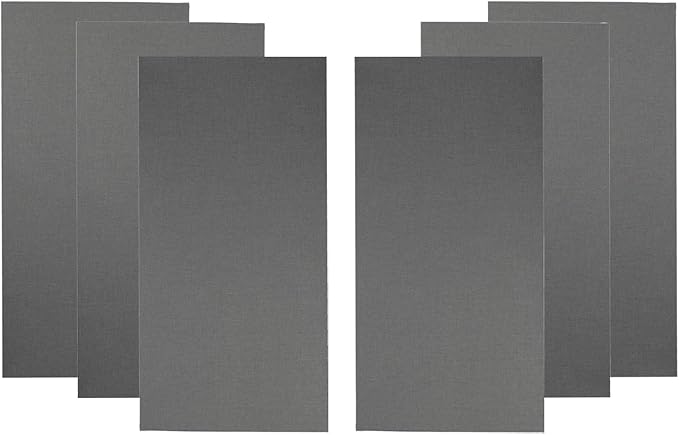 ATS Acoustics Home Office Residential Acoustic Treatment Room Kit Sound Absorbing Acoustic Panel 6 Pack for 50-100 Sq Ft (Warm Grey)