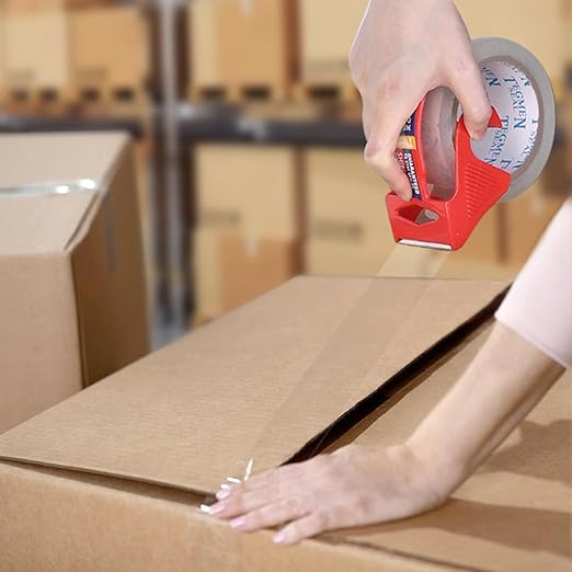 TegmenSeal Heavy Duty Clear Packing Tape with Dispenser Combo for Shipping, Moving & Storage,Thicker Clear Packing Tape, 1.88 inches Wide, 60 Yards Per Roll, 18 Pack 1080 Total Yards