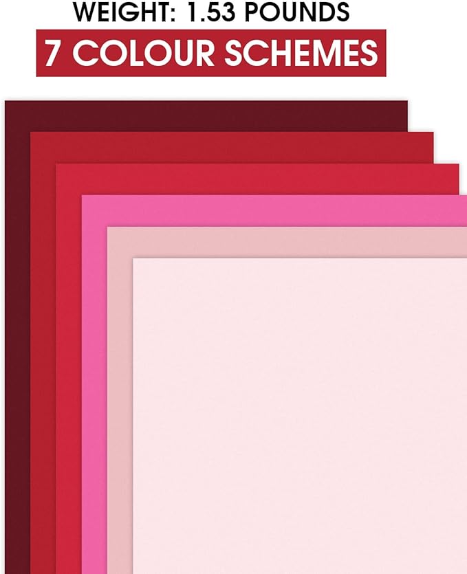 70 Sheets Red Tones Cardstock & Reds Construction Paper, Heavyweight for Printers 7 Gradient Colors Cardstock& Red Tones, Double Sided for Crafts, Scrapbooking & Printing