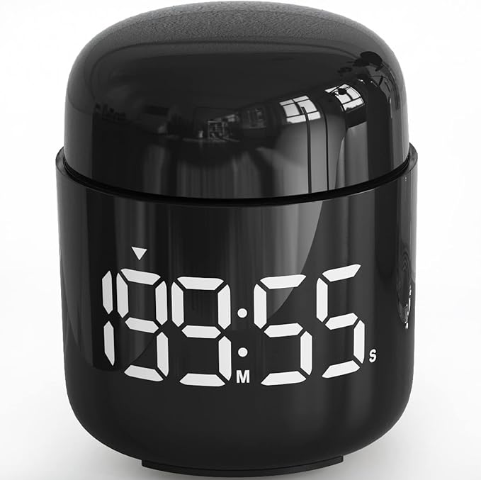 MeesMeek Digital Kitchen Timer,Countdown Countup Timer with Large LED Display Volume Adjustment,Timer for Cooking, Classroom Time for Kids and Teachers. (Black)