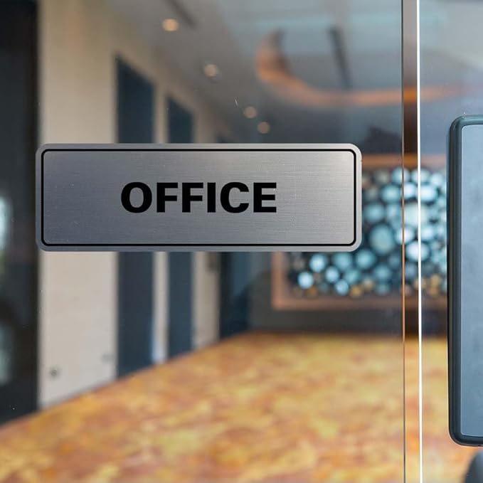 Signs ByLITA Standard Office Sign - Professional Business Signage - Easy to Install (White) - Large 2 Pack