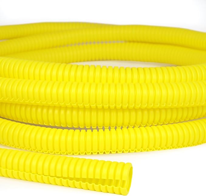 Split Wire Loom Tubing, 10,25ft Cord Protectors from Pets No Chew, Flexible Wire Covers Cord Protectors, Protective Split Cable Sleeve for Automotive Home Industrial Wires(Yellow, 0.51inch-10ft)