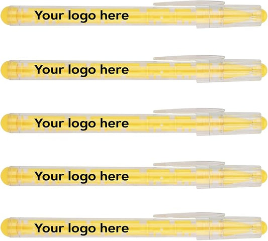 Custom Maze Ballpoint Pens – Personalized Puzzle Pens with Logo/Text – Promotional Pens for Events, Schools, Trade Shows – Fun Interactive Design (Yellow, 300 Count, Pack of 1)