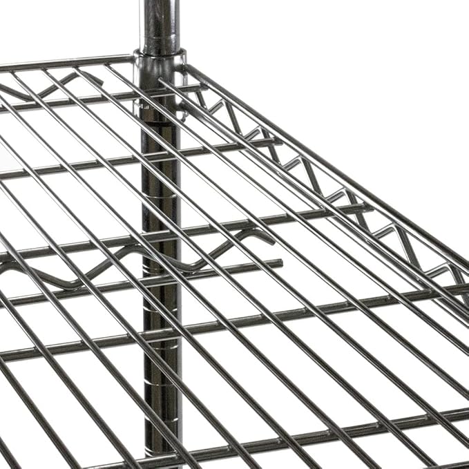 Shelving Inc. 8" d x 36" w x 72" h Chrome Wire Shelving with 5 Tier Shelves, Weight Capacity 800lbs Per Shelf