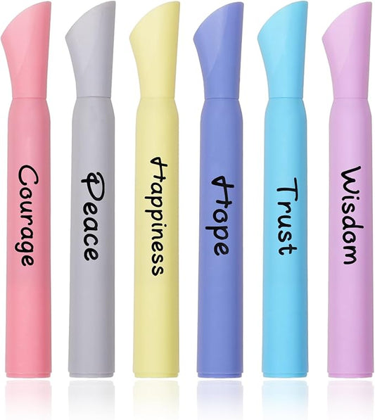 EooUooIP Aesthetic Highlighters, 6 Pack Tank Style Highlighters, Pastel Color, Chisel Tip, No Bleed Bible Highlighter, Assorted Colors, School Supplies
