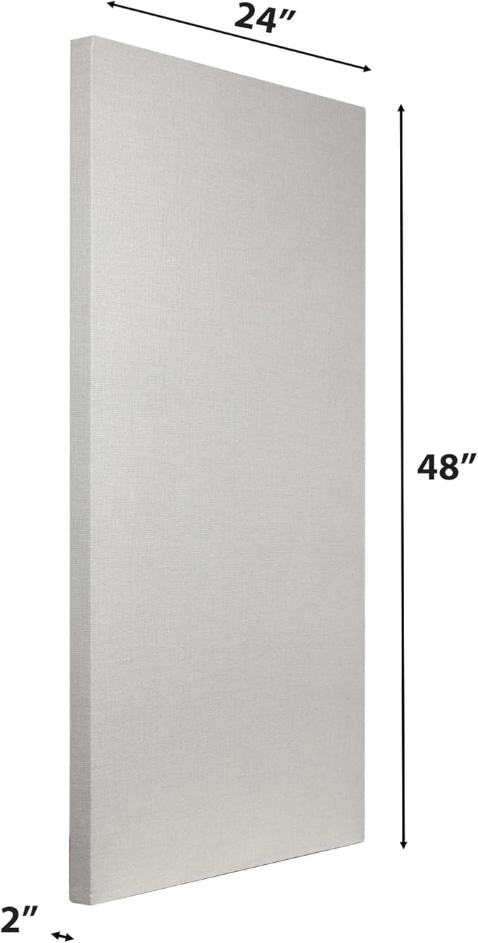 ATS Acoustics Home Office Residential Acoustic Treatment Room Kit Sound Absorbing Acoustic Panel 6 Pack for 50-100 Sq Ft (Oyster)