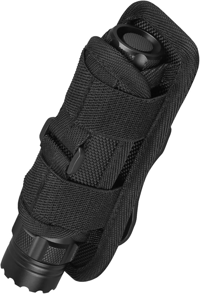ULTRAFIRE Tactical Flashlight Holster Pouch,360 Degree Adjustable Police Duty Belt Flashlight Pouch,Suitable Law Enforcement Patrol and Military Safety Tactical Gear