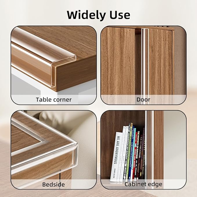 Baby Proofing Edge Protector for Kid Clear Edge Protector Strip Safety Corner Guards Child Proof Corner Bumper for Furniture 2" x 49.21' (thk: 1mm)