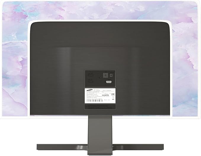Baocicco Violet Marble Waterproof 80 Inch TV Dust Cover Anti-Static Dustproof Abstract Creative Desigen Television Accessories TV LCD Screen Texture TV Decoration for LED LCD OLED TVs