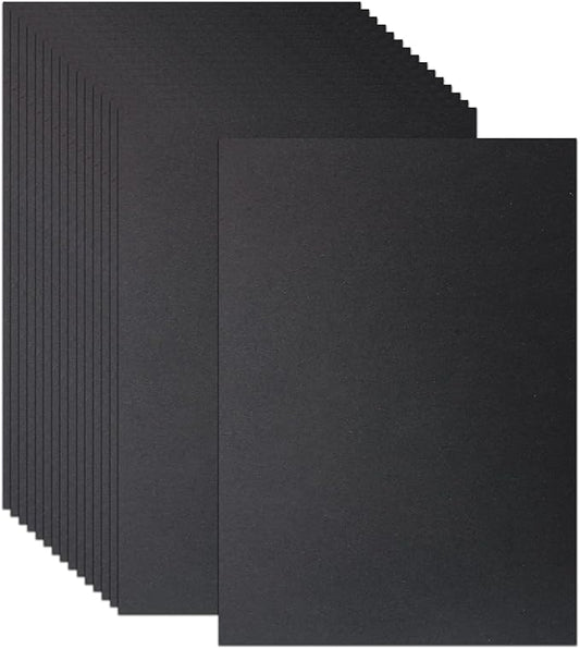 LIVHOLIC 100 Sheets Black Colored Card Stock Paper 92LB 250GSM A4 Thick Construction Paper Smooth Cardstock for DIY Crafts Scrapbooking
