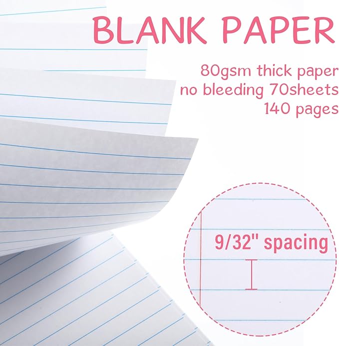 Maitys 6 Pcs Legal Pad Steno Spiral Notebook 8.5" x 11" Top Bound Spiral Pads Hard Cover College Ruled Notepad 70 Sheet Pad for School Office University Home(Macaron Color,Luxurious Style)