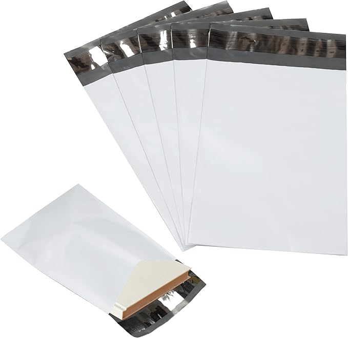 4000 Pack Secure Seal White Poly Mailers - 6x9 Safe Shipping Bags - E-Commerce Self Sealing 2 Mil Poly Envelopes