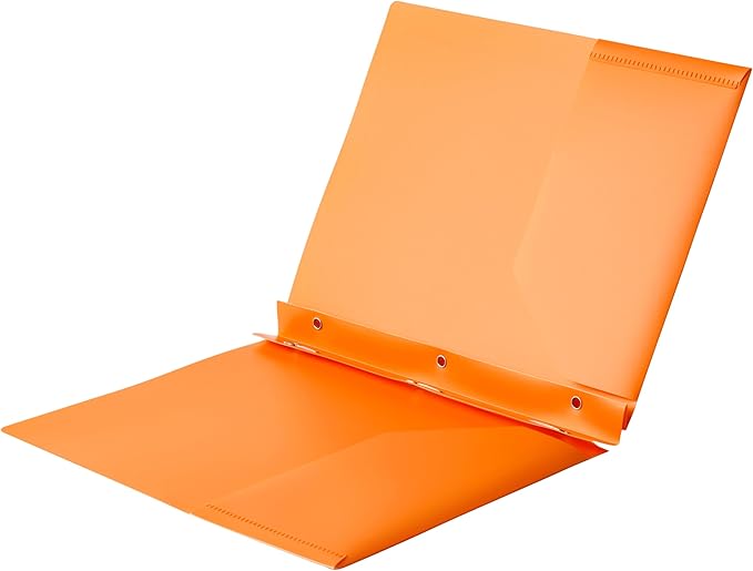 Amazon Basics Heavy Duty Colorful Plastic Folders with 2 Pockets for Letter Size Paper, Pack of 12, Assorted Colors