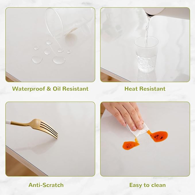 Eisdroma 22 x 54 Inch Clear Table Cover Protector, Clear Table Protector for Dining Room Table, 1.5mm Plastic Table Cover, Waterproof Table Pad for Kitchen, Office