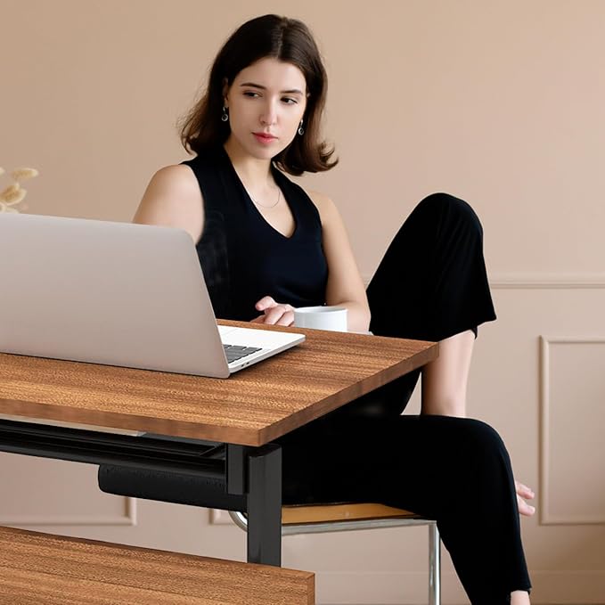 Foldable Conference Table,Modern Mobile Meeting Table with Silent Wheels,Mobile Training Tables for Training Rooms,Rolling Conference Room Tables for Office,Classroom (6pack 70.8 * 21.6 * 29.5)