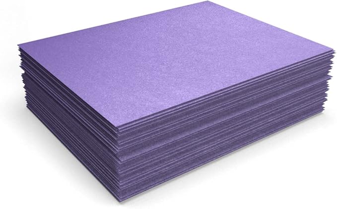 LUXPaper 8.5" x 11" Cardstock | Letter Size | Amethyst Metallic | 105lb. Cover (192lb. Text) | 50 Qty
