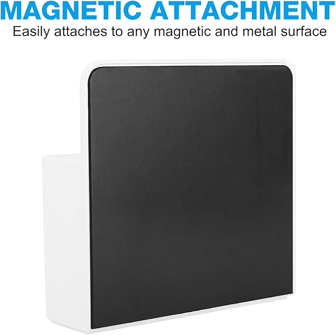 MoKo Magnetic Dry Erase Marker Holder, Magnetic Pen Holder for Whiteboard, Refrigerator, Storage Pencil Organizer Locker Accessories for School, Office, Home - White