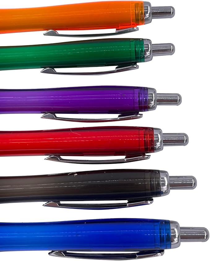 HEYZARDA Personalized Pens with Name Custom Text Logo Retractable Customized Ballpoint Pens for Church Office Business 50 Pcs, Orange